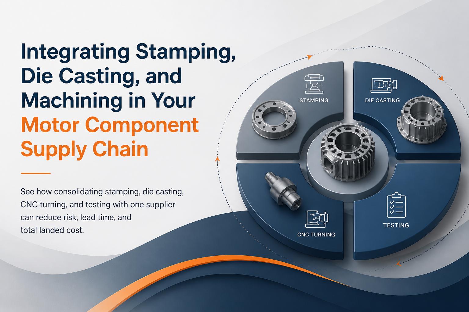Integrating Stamping, Die Casting, and Machining in Your Motor Component Supply Chain