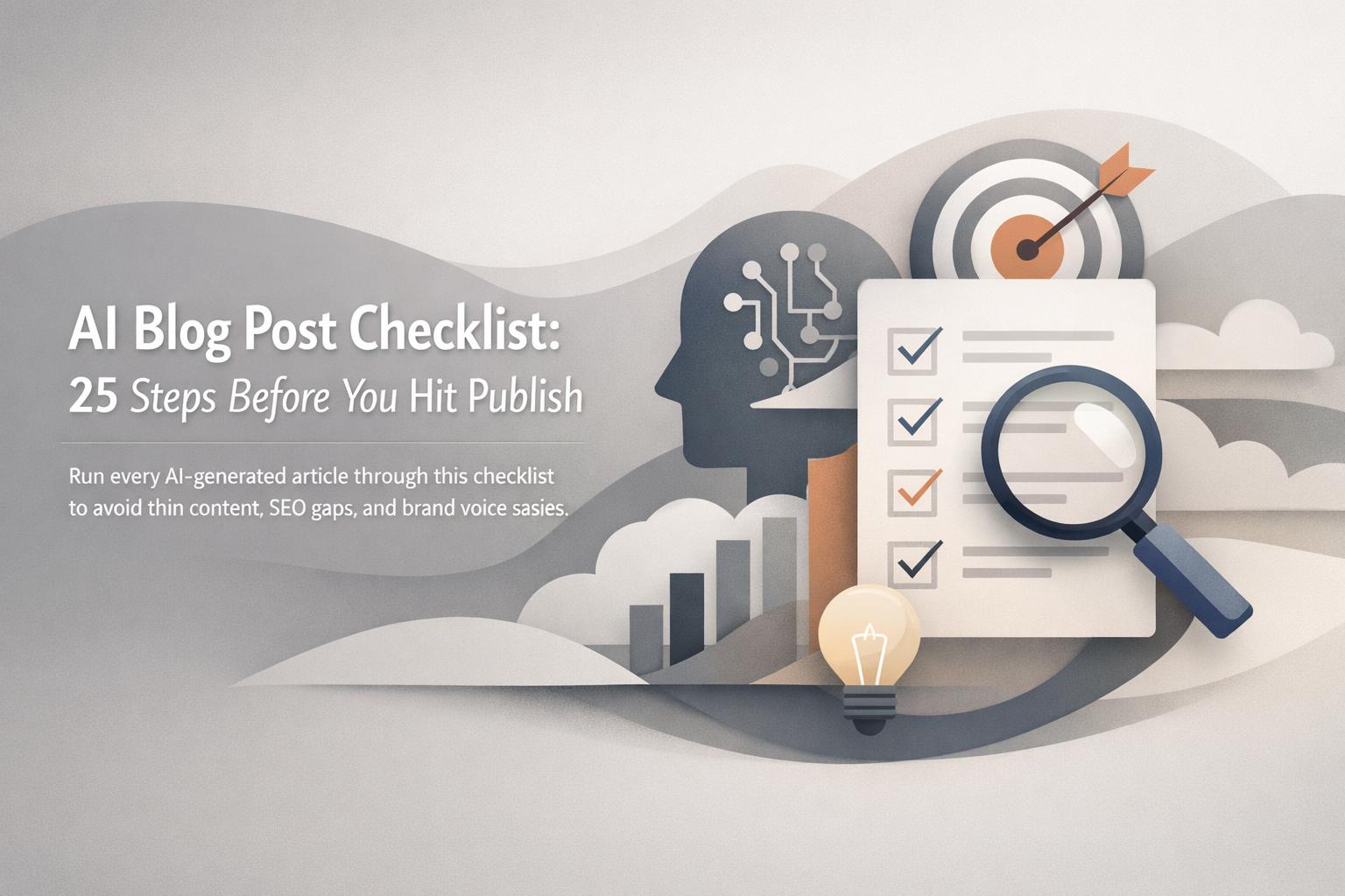 AI Blog Post Checklist: 25 Steps Before You Hit Publish