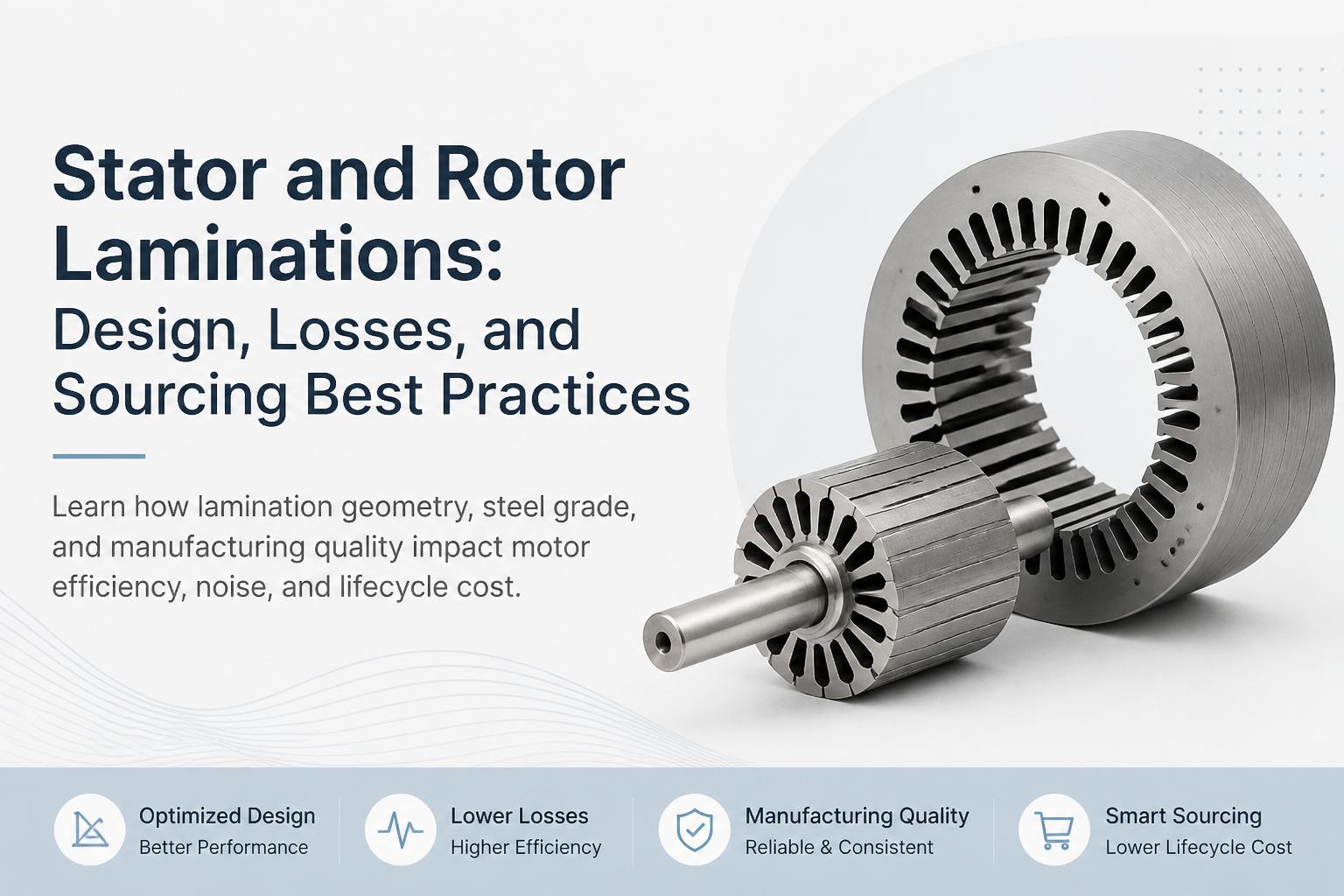 Stator and Rotor Laminations: Design, Losses, and Sourcing Best Practices