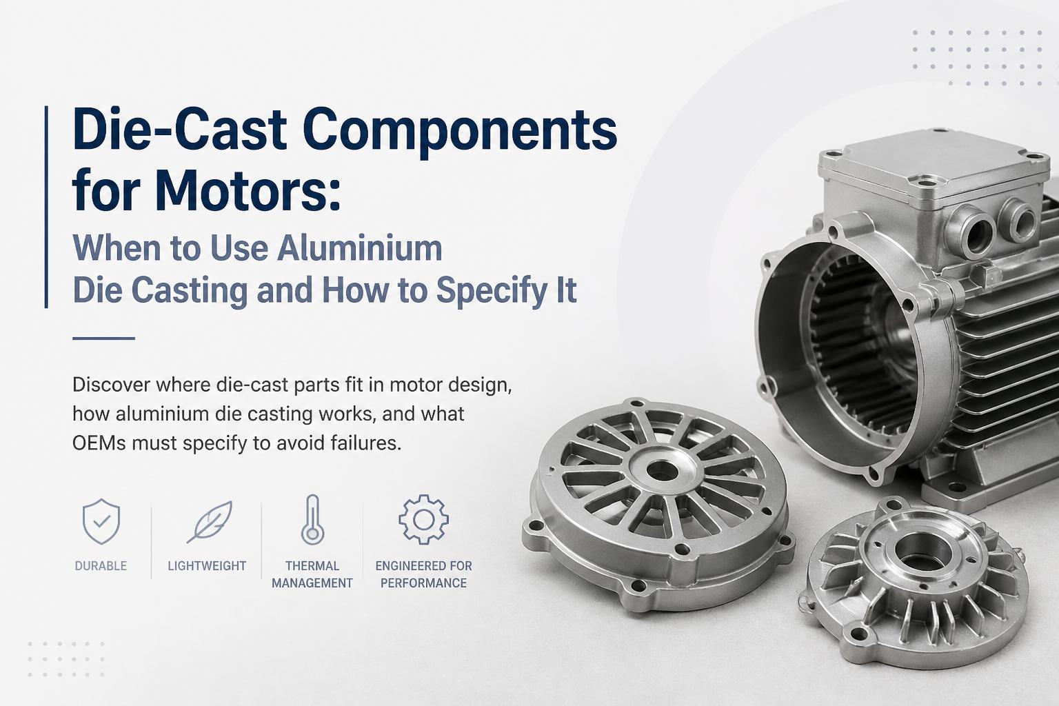Die-Cast Components for Motors: When to Use Aluminium Die Casting and How to Specify It